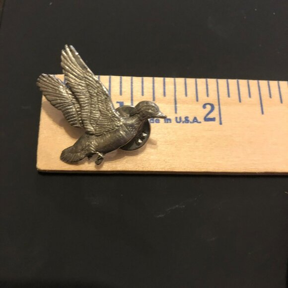 Vtg G.G. Harris Pewter Duck Lapel Pin 1.5 Inch Made in USA 80s - Picture 5 of 5